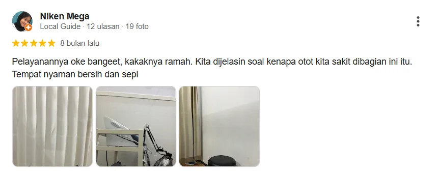 review klinik fisioterapi malang